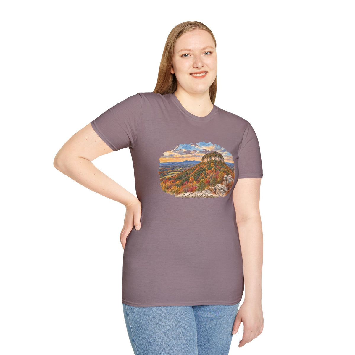 Pilot Mountain in the Fall - Unisex Tee