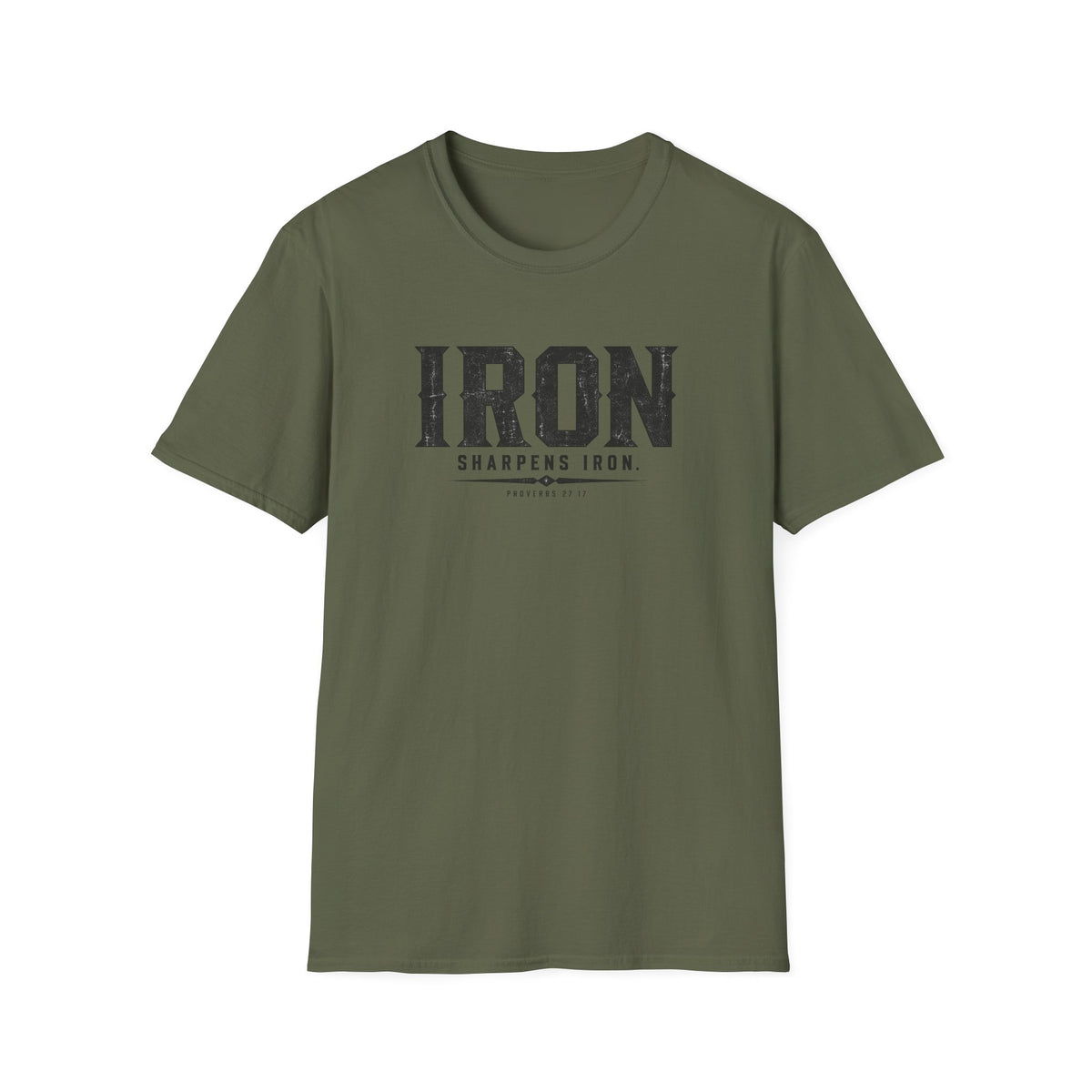 Iron Sharpens Iron T-Shirt — Faith-Based Scripture Graphic Tee