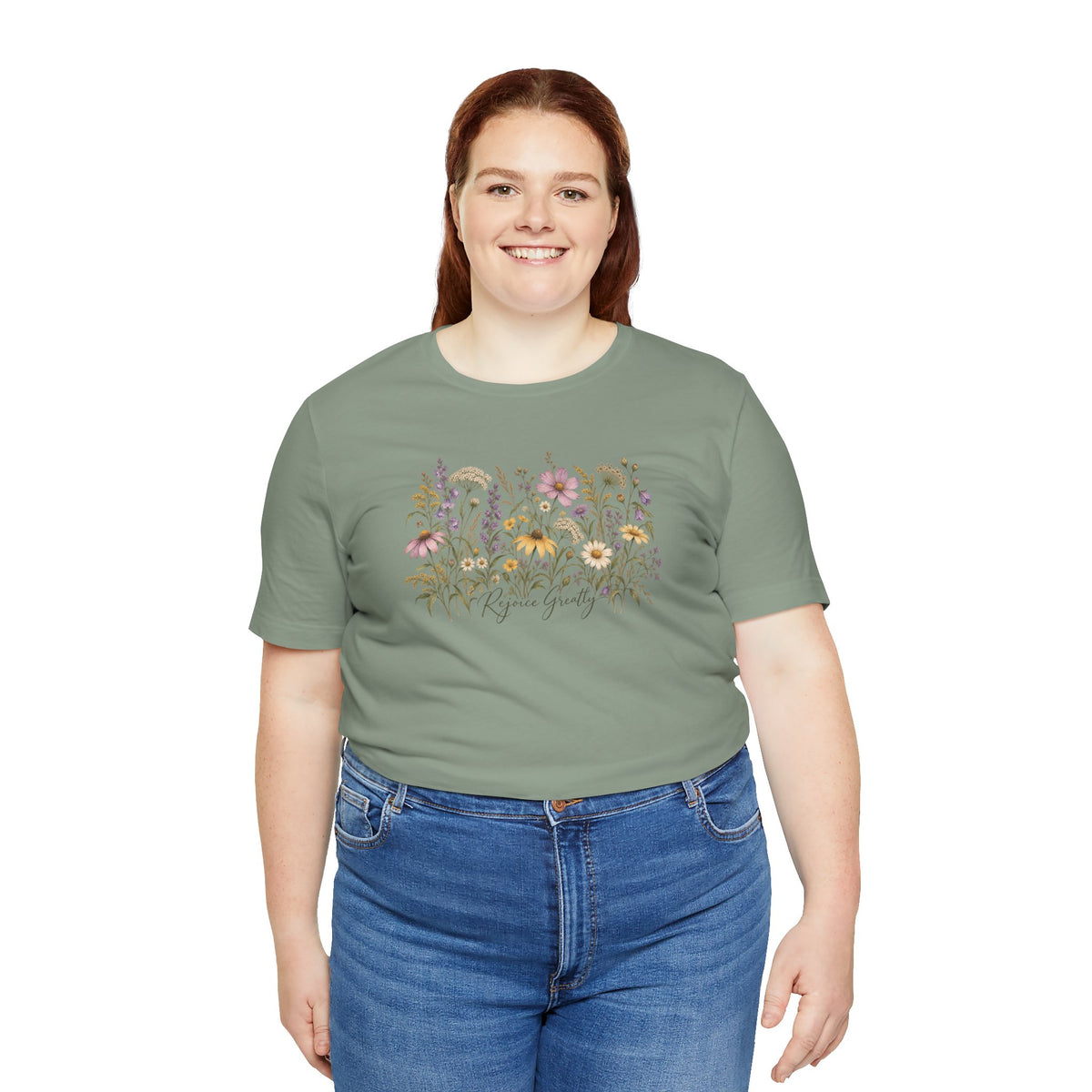 Rejoice Greatly Floral Tee