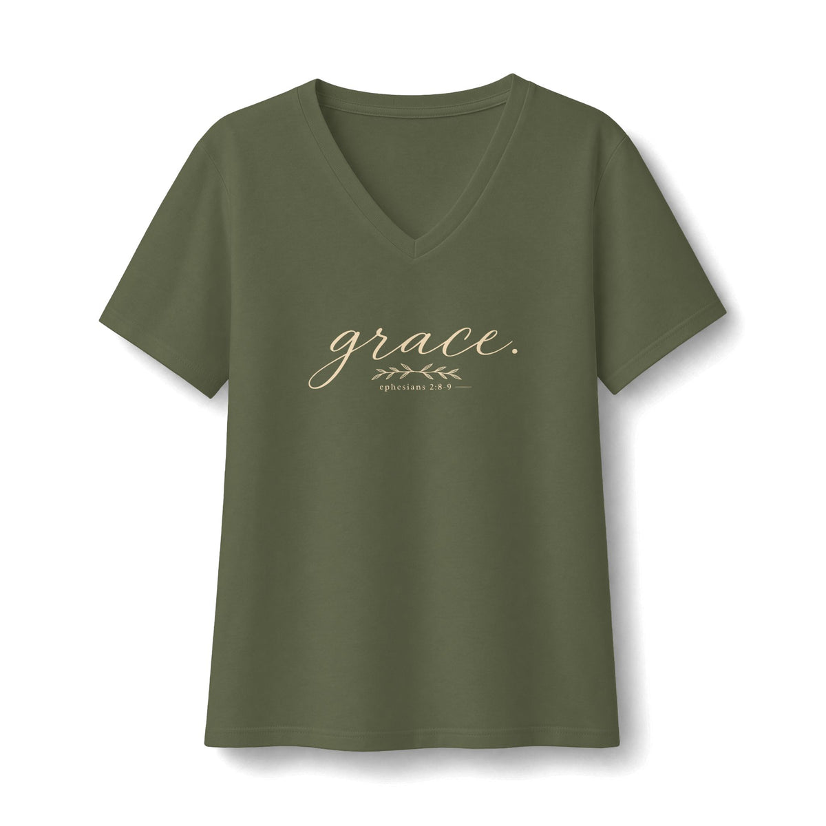 Grace V-Neck Tee - Women's Casual Inspirational T-Shirt
