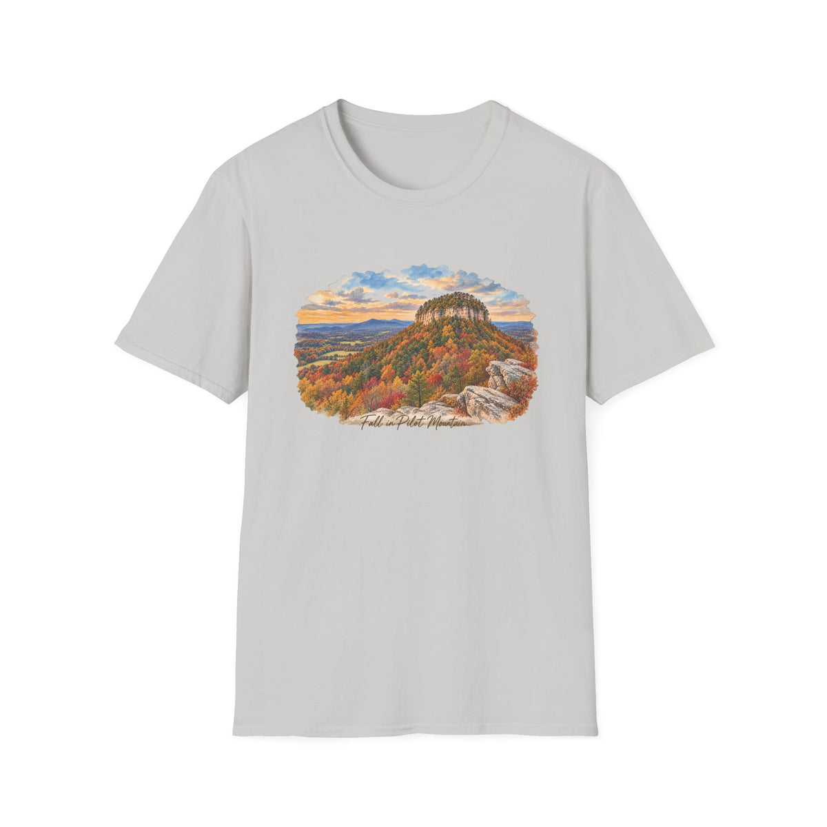 Pilot Mountain in the Fall - Unisex Tee