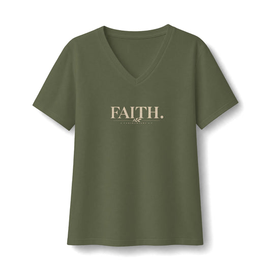 Faith V-Neck Tee — Women's Relaxed