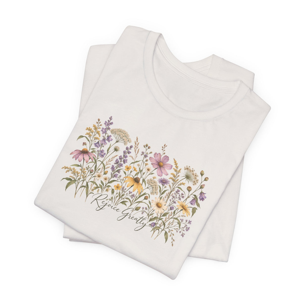 Rejoice Greatly Floral Tee
