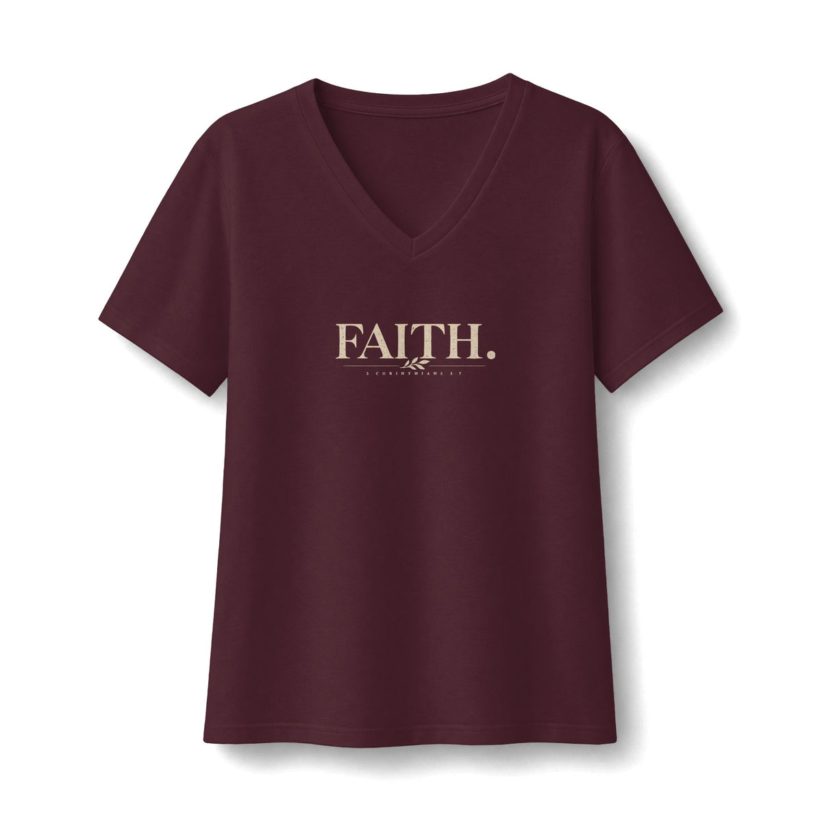 Faith V-Neck Tee — Women's Relaxed