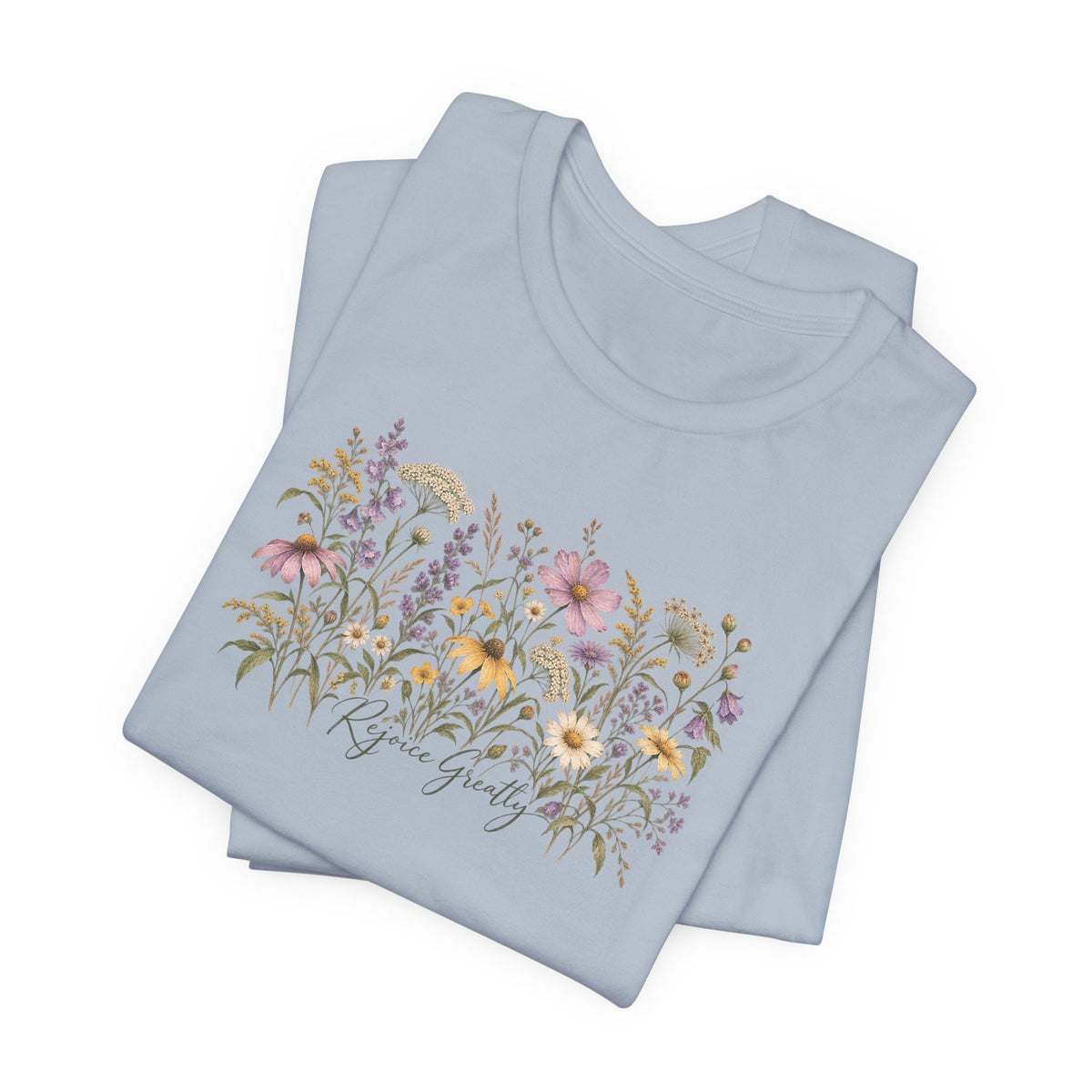 Rejoice Greatly Floral Tee