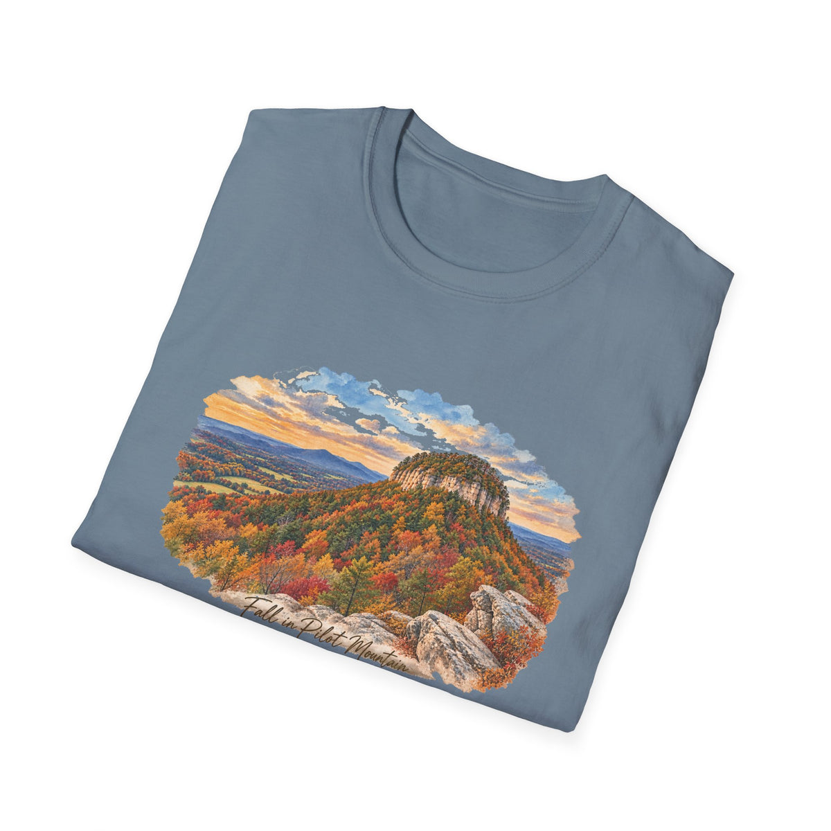 Pilot Mountain in the Fall - Unisex Tee