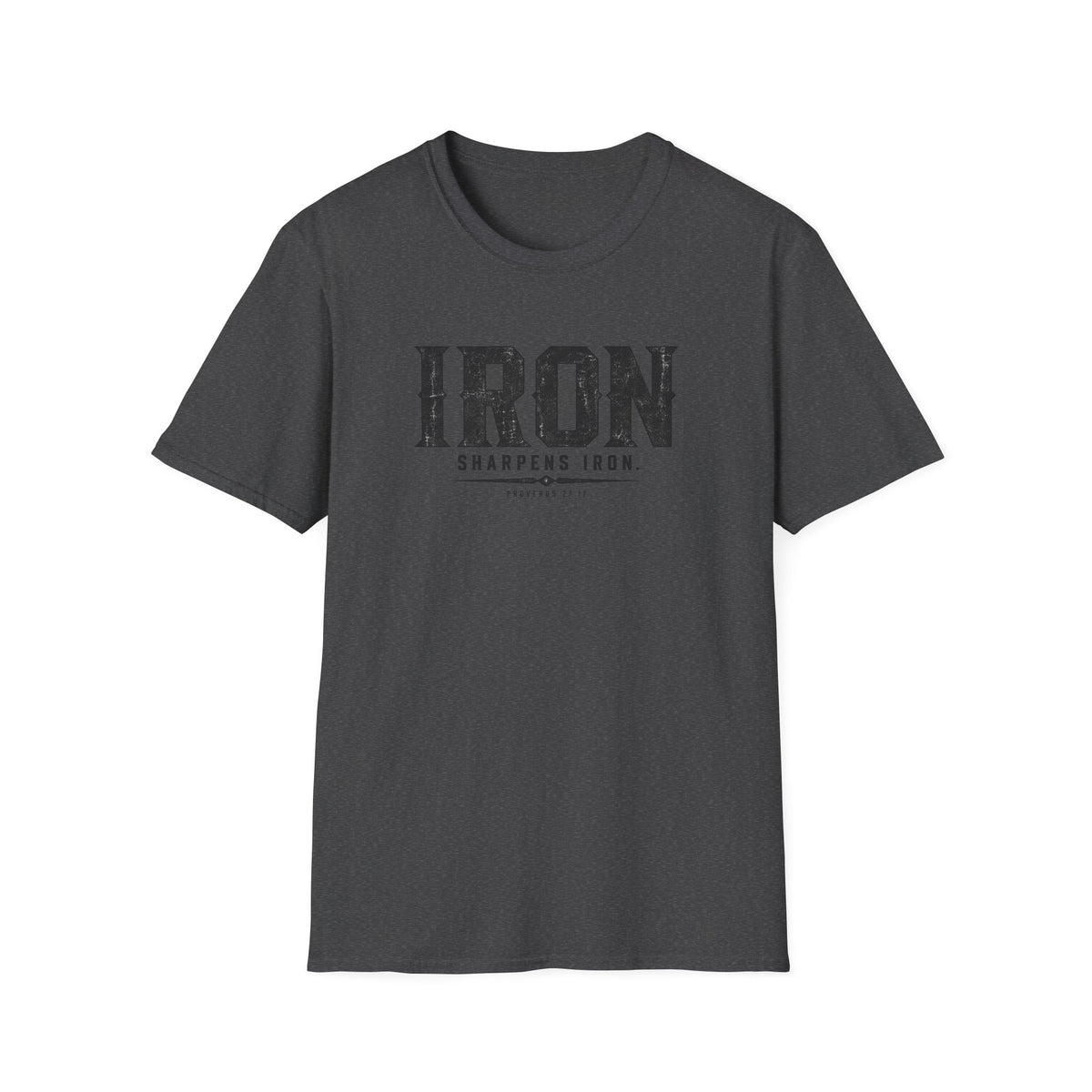 Iron Sharpens Iron T-Shirt — Faith-Based Scripture Graphic Tee