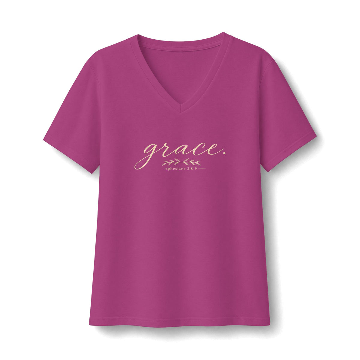 Grace V-Neck Tee - Women's Casual Inspirational T-Shirt