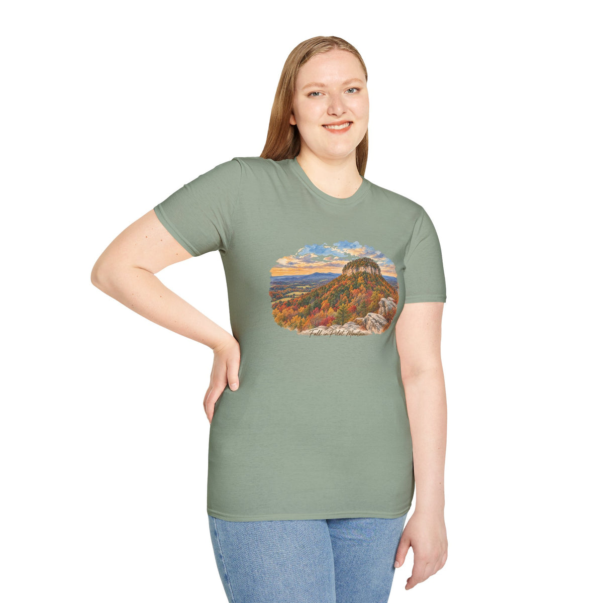 Pilot Mountain in the Fall - Unisex Tee