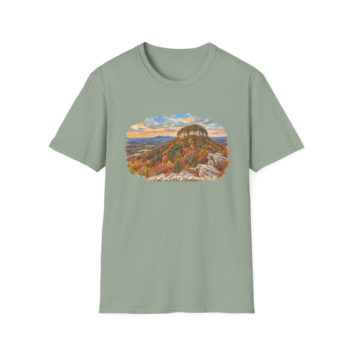 Pilot Mountain in the Fall - Unisex Tee
