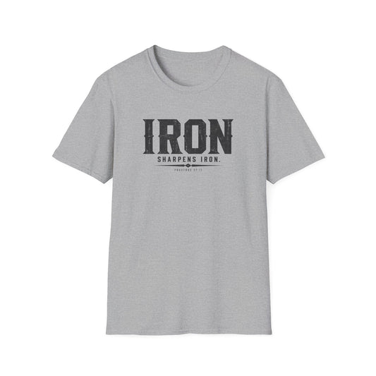 Iron Sharpens Iron T-Shirt — Faith-Based Scripture Graphic Tee