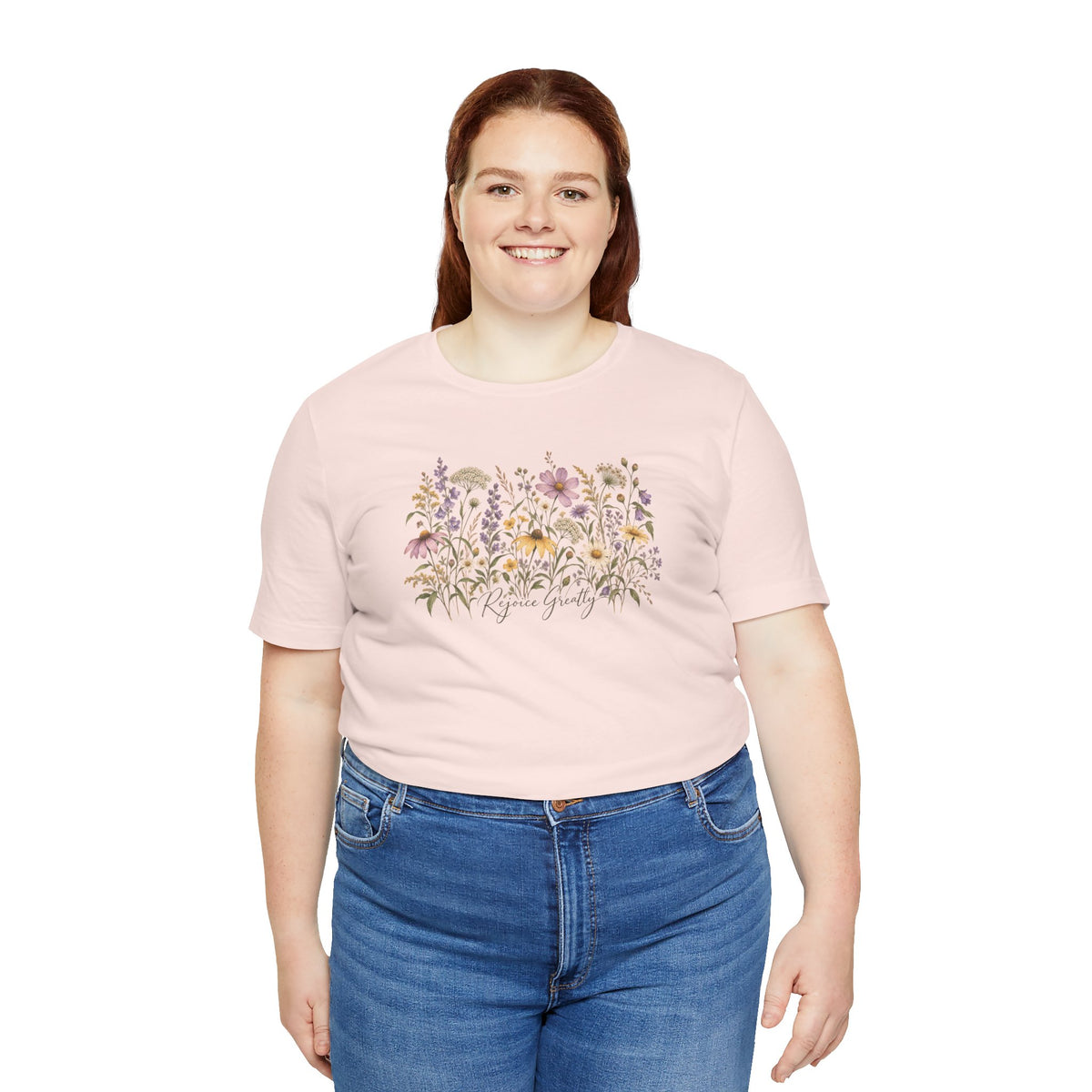 Rejoice Greatly Floral Tee